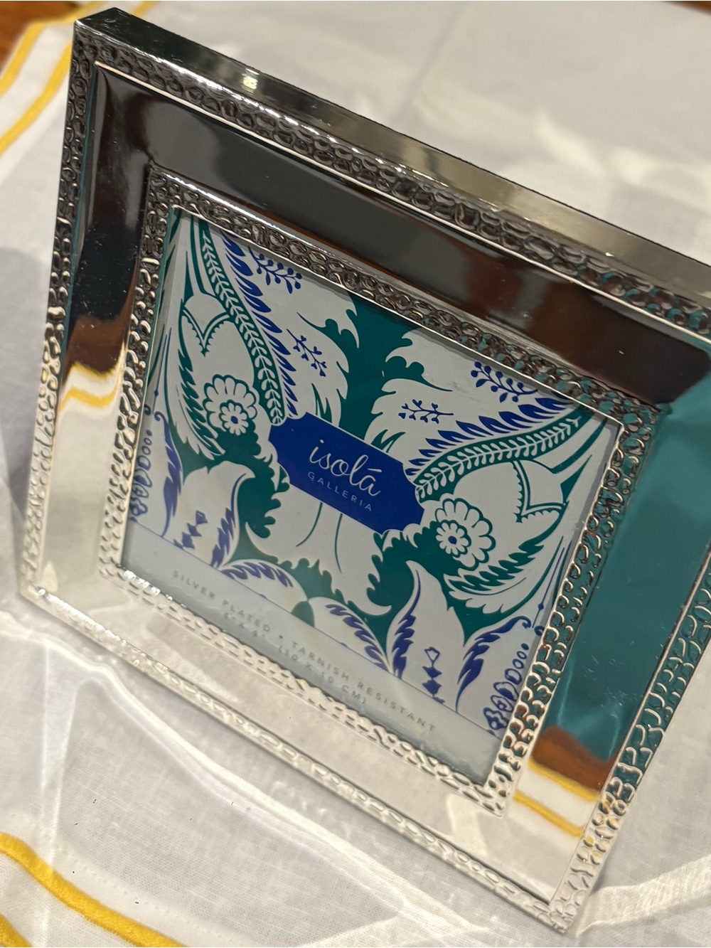Vintage Isola Galleria Silver Photo Frame by Azzure Home 4x4 inches